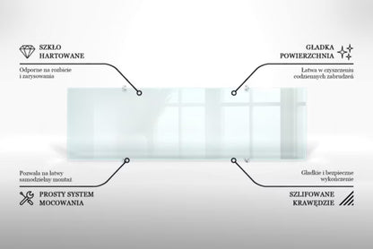 Køkkenstænkplade Glas 100x30 cm Transparent