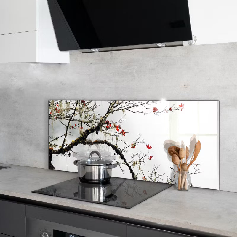 Køkkenstænkplade Glas 125x50 cm Flerfarvet