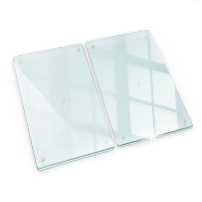 Køkkenstænkplade Glas 30x52 cm Transparent 2 Stk
