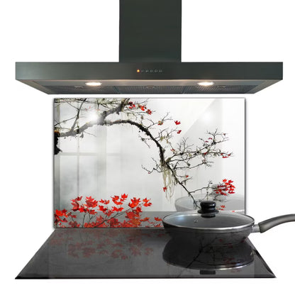 Køkkenstænkplade Glas 80x60 cm Landskab