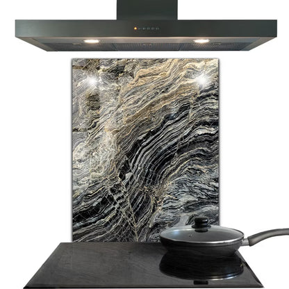 Køkkenstænkplade Glas Marmor Granit 60x80 cm