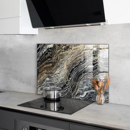Køkkenstænkplade Marmor Granit 100x70 cm Hærdet Glas