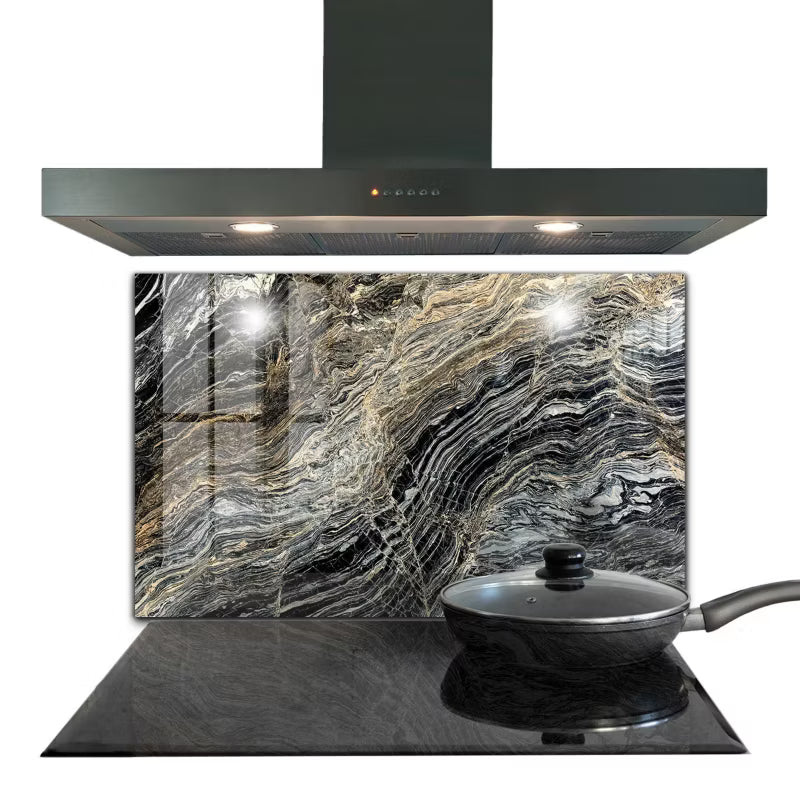 Køkkenstænkplade Marmor Granit 100x70 cm Hærdet Glas
