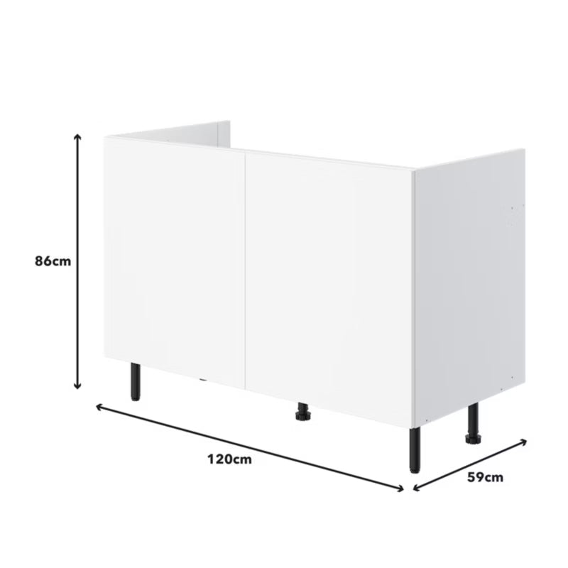 Køkkenunderskab 120 cm Hvid