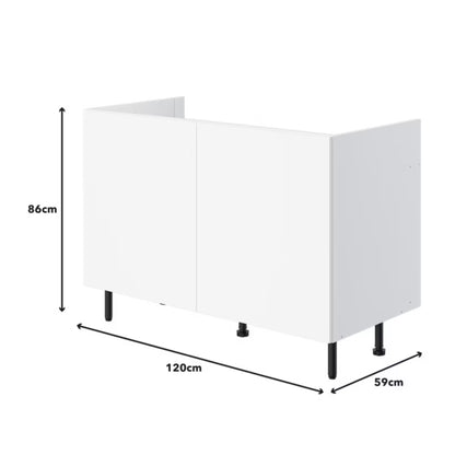 Køkkenunderskab 120 cm Hvid