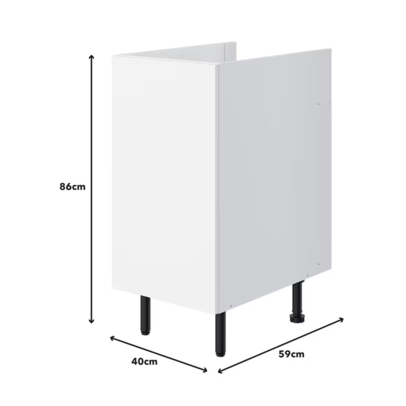 Køkkenunderskab 40 cm Hvid
