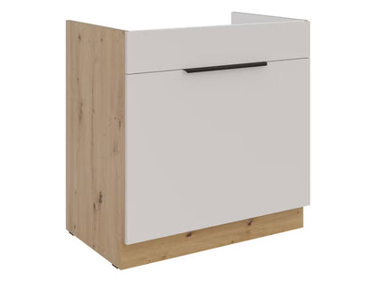 Køkkenunderskab 80 cm Egetræ og Kashmir