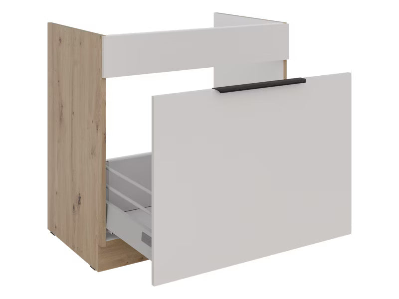 Køkkenunderskab 80 cm Egetræ og Kashmir