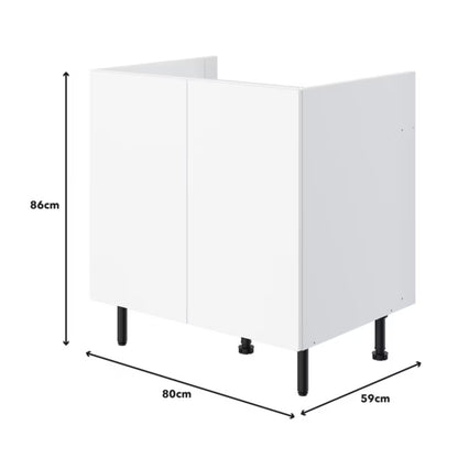 Køkkenunderskab 80 cm Hvid