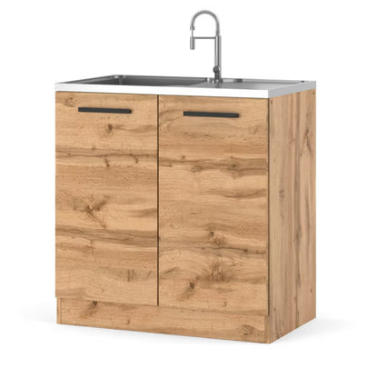 Køkkenunderskab 80 cm Wotan Eg til Vask