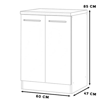 Køkkenunderskab Blanka 60 cm Wotan Eg