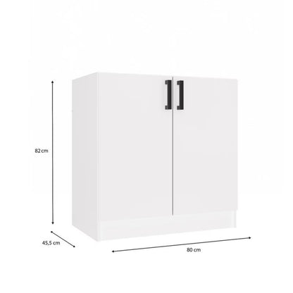 Køkkenunderskab Katia D-80 80x45,5x82 cm Hvid