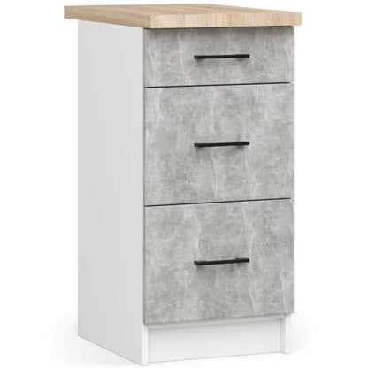 Køkkenunderskab Oliwia 40x46x85 cm Hvid Beton
