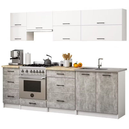 Køkkenunderskab Oliwia 40x46x85 cm Hvid Beton