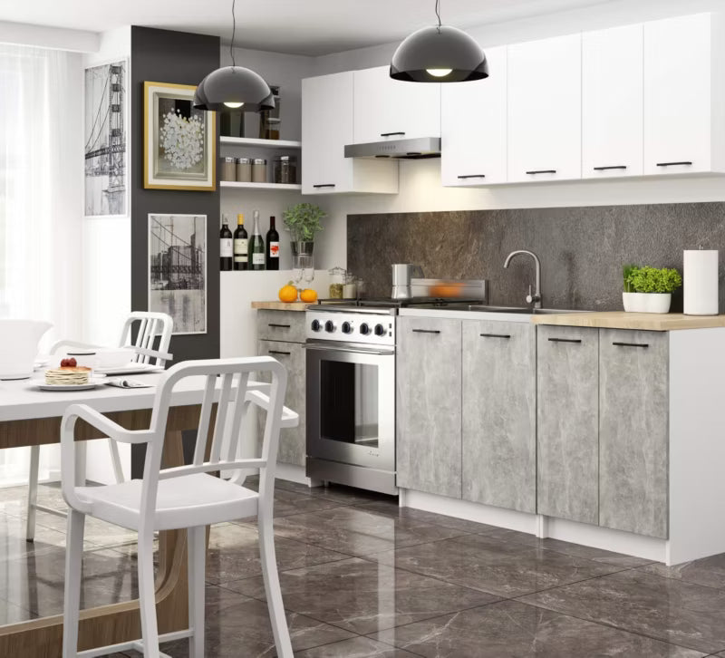 Køkkenunderskab Oliwia 50 cm med Bordplade Hvid Beton
