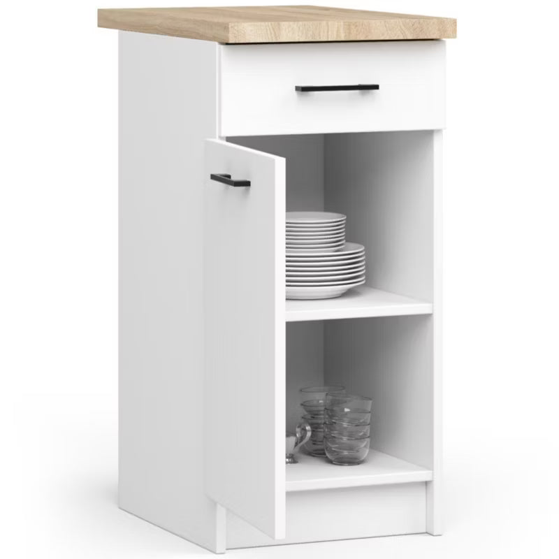 Køkkenunderskab Oliwia 50x46 cm Hvid med Bordplade