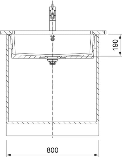 Køkkenvask 74,5x45,4 cm Keramisk Hvid Blank
