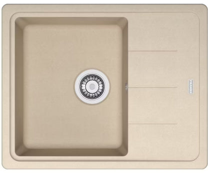 Køkkenvask Basis 1-Kammer 62x50 cm Beige
