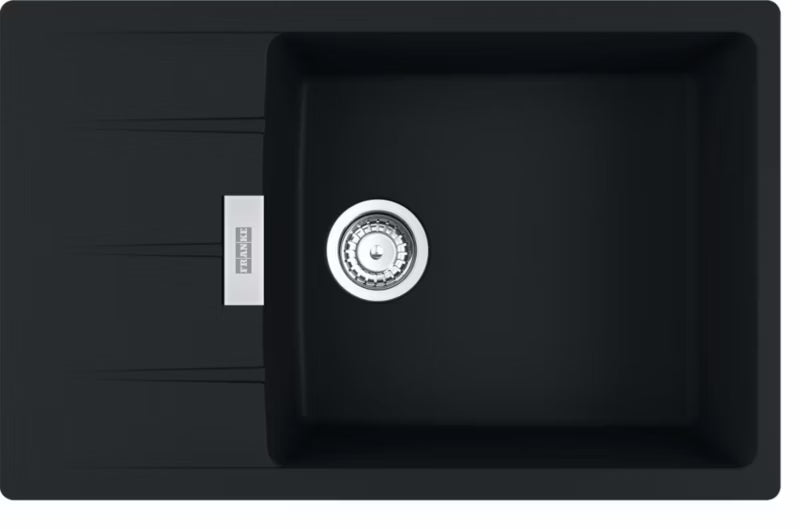 Køkkenvask Centro CNG 611-78 XL 78x50 cm Sort Mat med Armatur