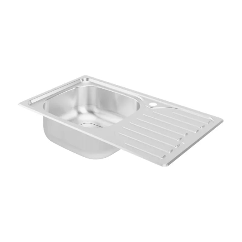 Køkkenvask Jabiri 76x43,5 cm Stål med Afløbsbakke