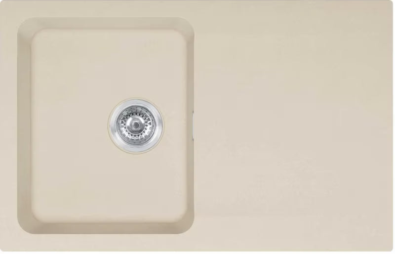 Køkkenvask Tectonite 78x50 cm Beige med Afløbsbakke