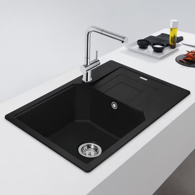 Køkkenvask Urban UBG 611-62 GSC 62x50 cm Onyx med Afløbsbakke