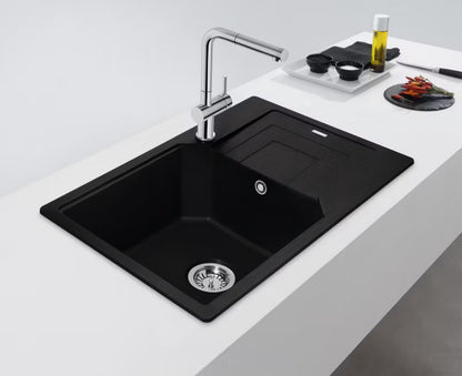 Køkkenvask Urban UBG 611 78 XL GSC 78x50 cm Onyx med Afløbsbakke