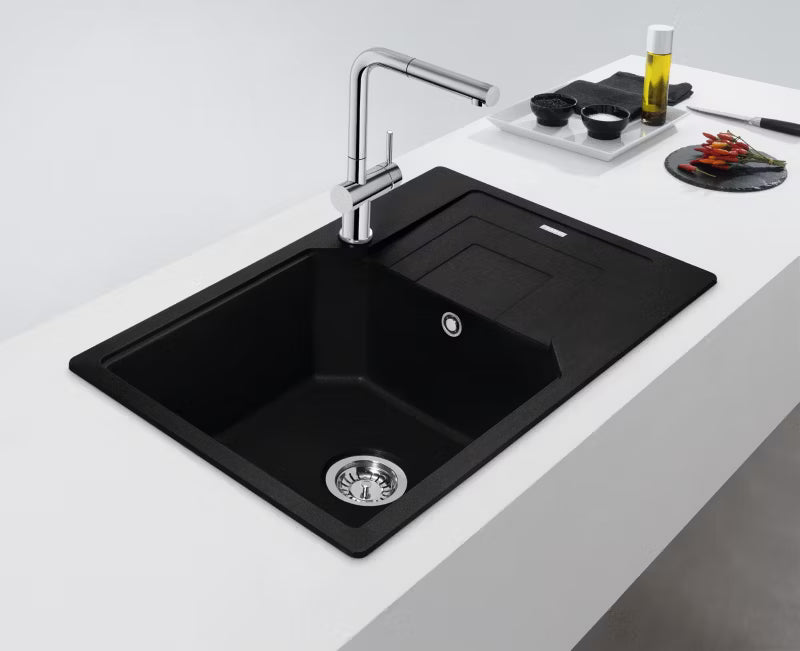 Køkkenvask Urban UBG 611 78 XL GSC 78x50 cm Onyx med Afløbsbakke