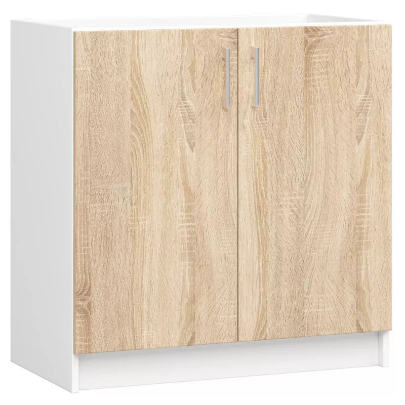 Køkkenvaskeskab Lima S80 80 cm Sonoma Eg og Hvid