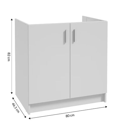 Køkkenvaskeskab Luna 80 cm Hvid