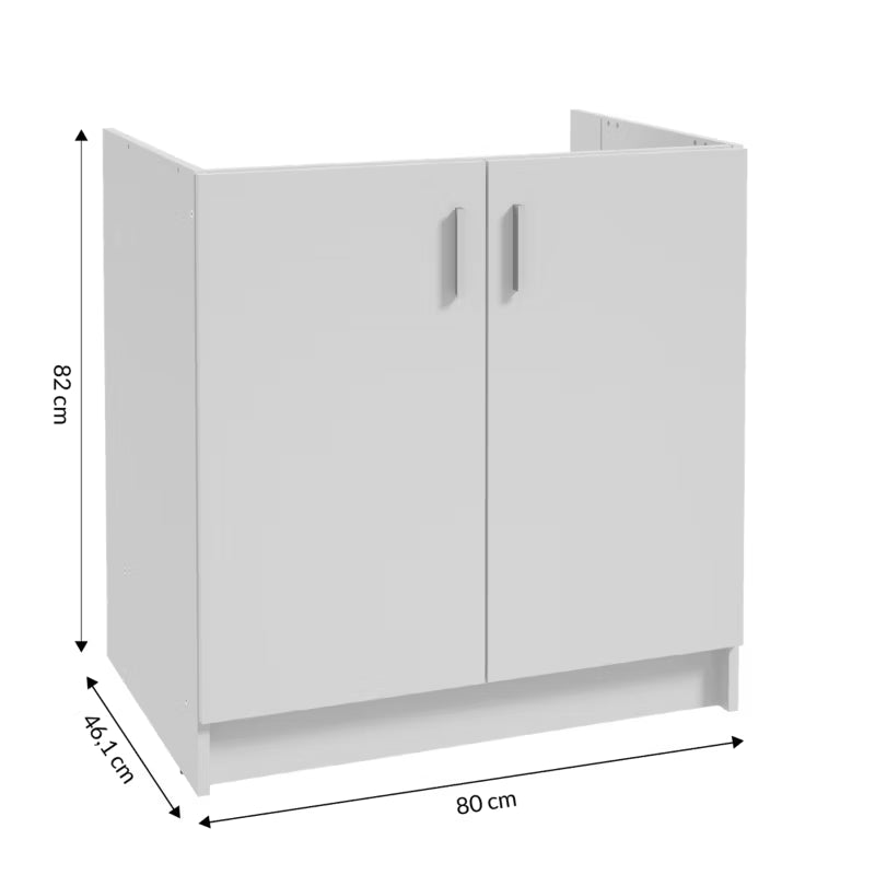 Køkkenvaskeskab Luna 80 cm Hvid