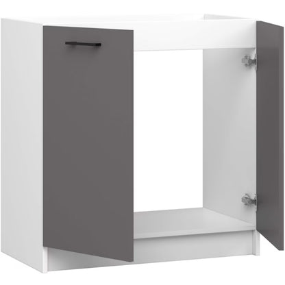 Køkkenvaskeskab S80 80 cm Grafit Grå Mat