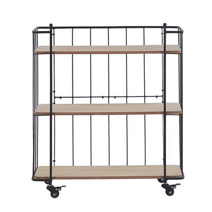 Køkkenvogn 3 Hylder Sort Metal