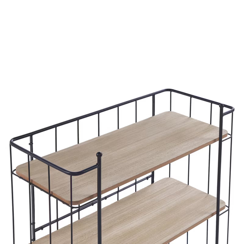 Køkkenvogn 3 Hylder Sort Metal