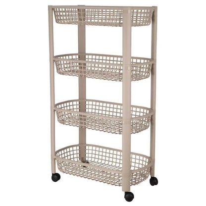Køkkenvogn 46,5x26x78,8 cm Beige med 4 Kurve