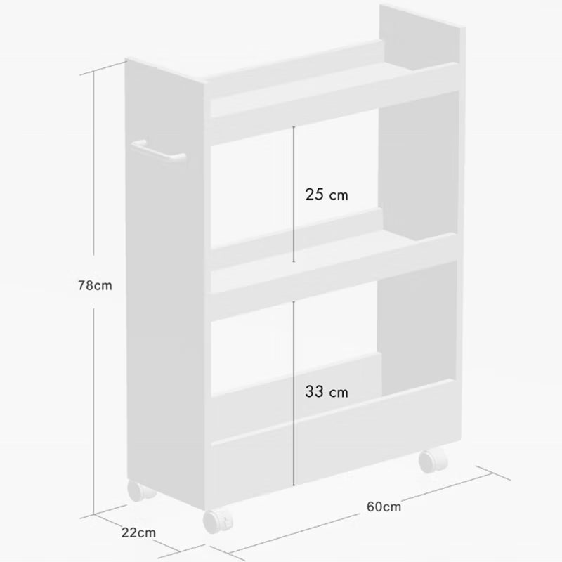 Køkkenvogn 78x60x22 cm Hvid