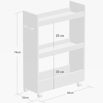 Køkkenvogn 78x60x22 cm Hvid
