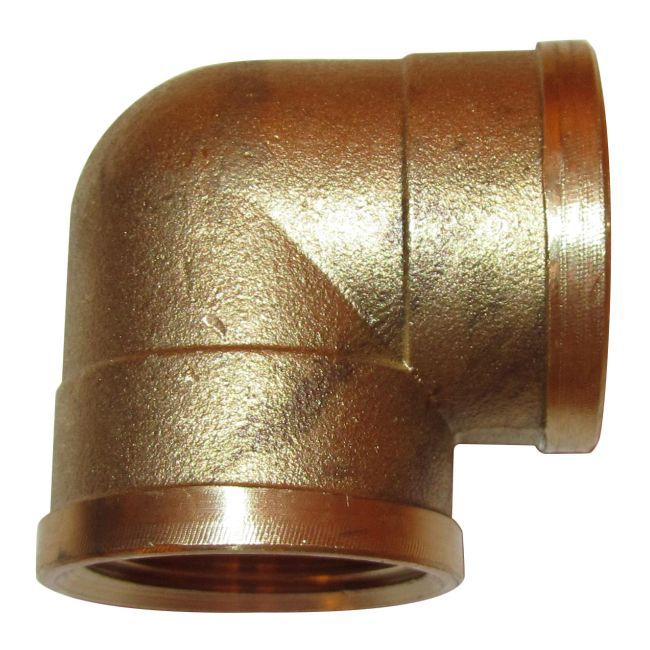 Messing muffe-bøjning med indvendigt gevind 1"