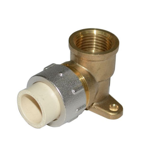 USMetrix messingbøjning 1/2" med halvmøtrik udv./indv. gevind