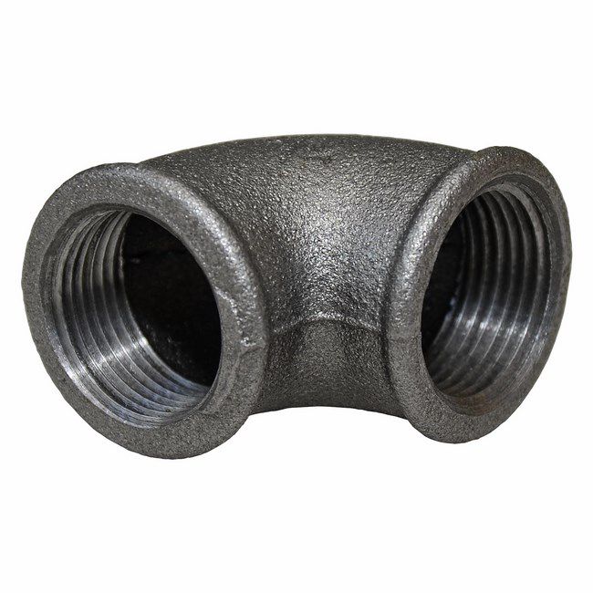 Sort 3/4" gevindbøjning til rør