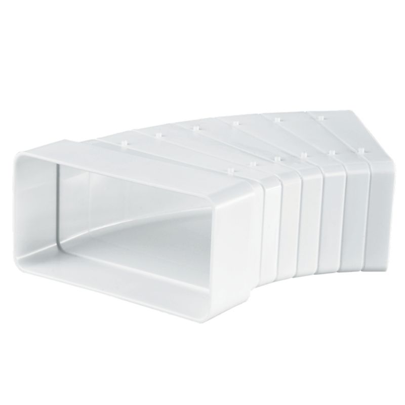 Vinkelstykke horisontalt polygonalt Vents 204 x 60 mm hvid