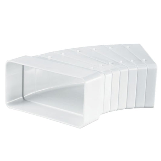 Vinkelstykke horisontalt polygonalt Vents 204 x 60 mm hvid