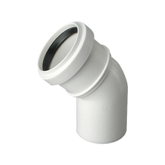 Pipelife 67° bøjning 32 mm hvid