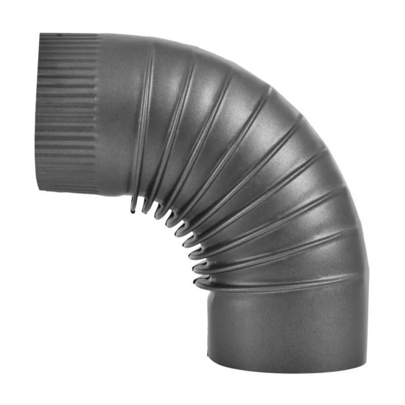 Røgrørsknæ Ø130 mm 90 Grader 1,5 mm