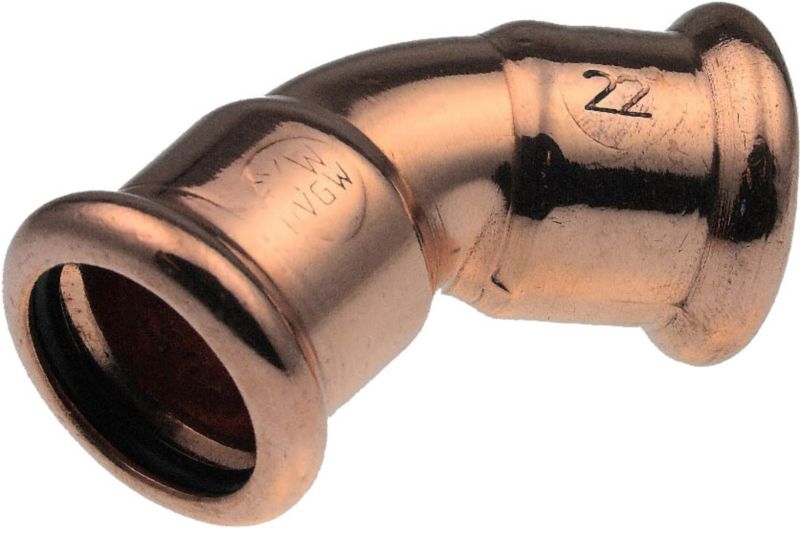 KAN-therm 45° bøjning 15 mm til vand