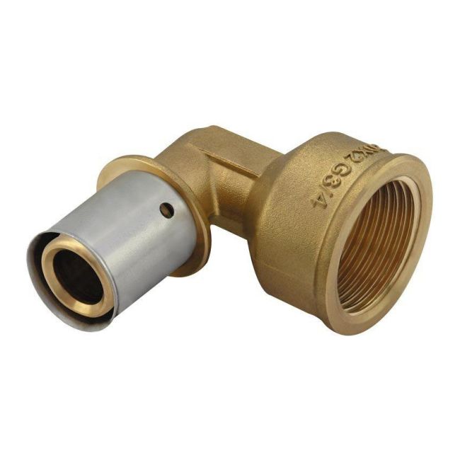 KAN-therm Ultrapress 90° bøjning 20 mm udv. gevind 1/2"