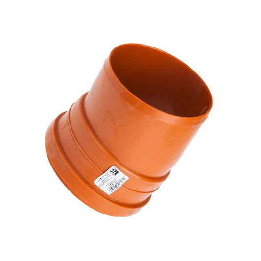 Pipelife afløbsbøjning 15° 160 mm orange