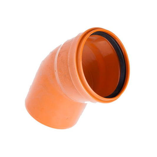 Kanalbøjning Pipelife 45° 110 mm orange