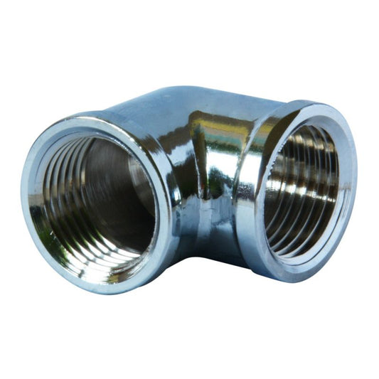 Kromet muffe-bøjning 1/2"