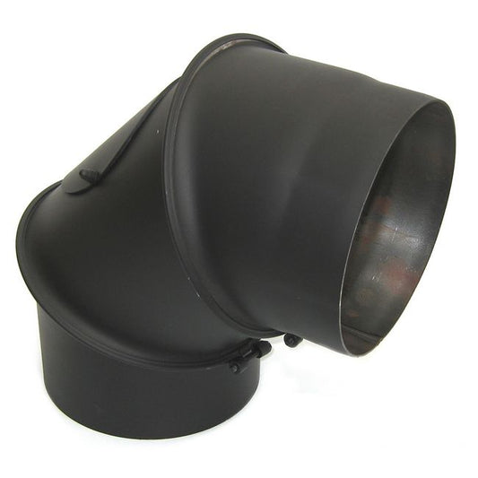 Justerbart røgafgangs-kolbe 150 mm sort